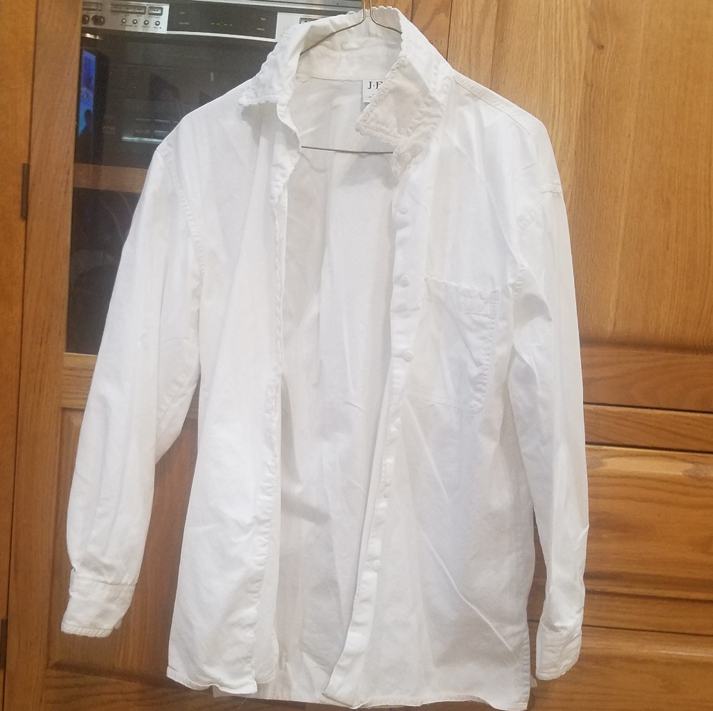 White button up blouse